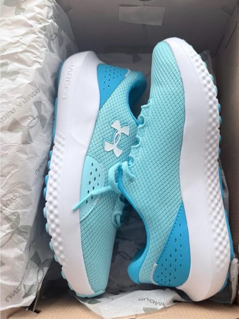 Under Armour Aqua/White Running Sneakers